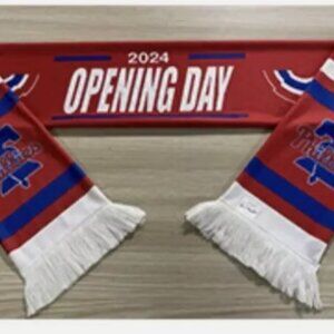 3/28/2024 Philadelphia Phillies Home Opener Opening Day SCARF NWOT